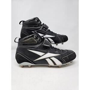REEBOK PYE BLACK AND WHITE SIZE US 14MENS FOOTBALL CLEATS‎
